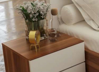Brown Bedroom Bedside table Modern Real wood bedroom furniture new